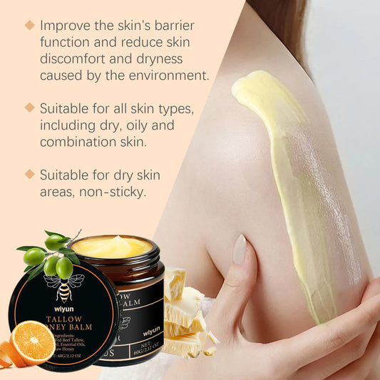 Whipped Beef Tallow Honey Balm Moisturizing Face Body Cream