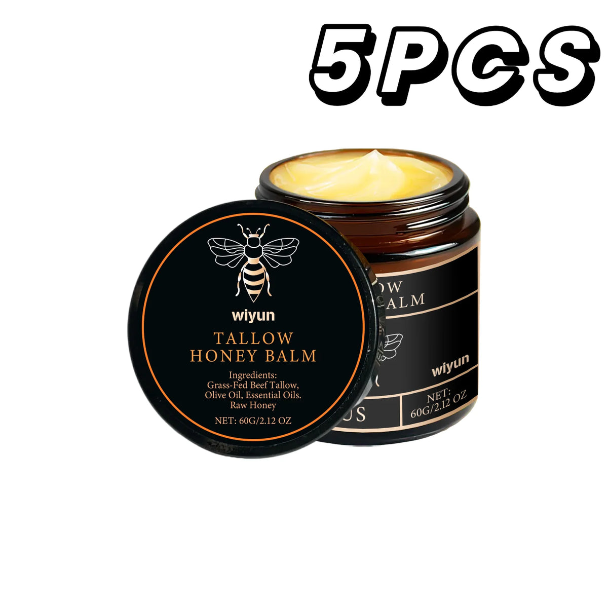 Whipped Beef Tallow Honey Balm Moisturizing Face Body Cream