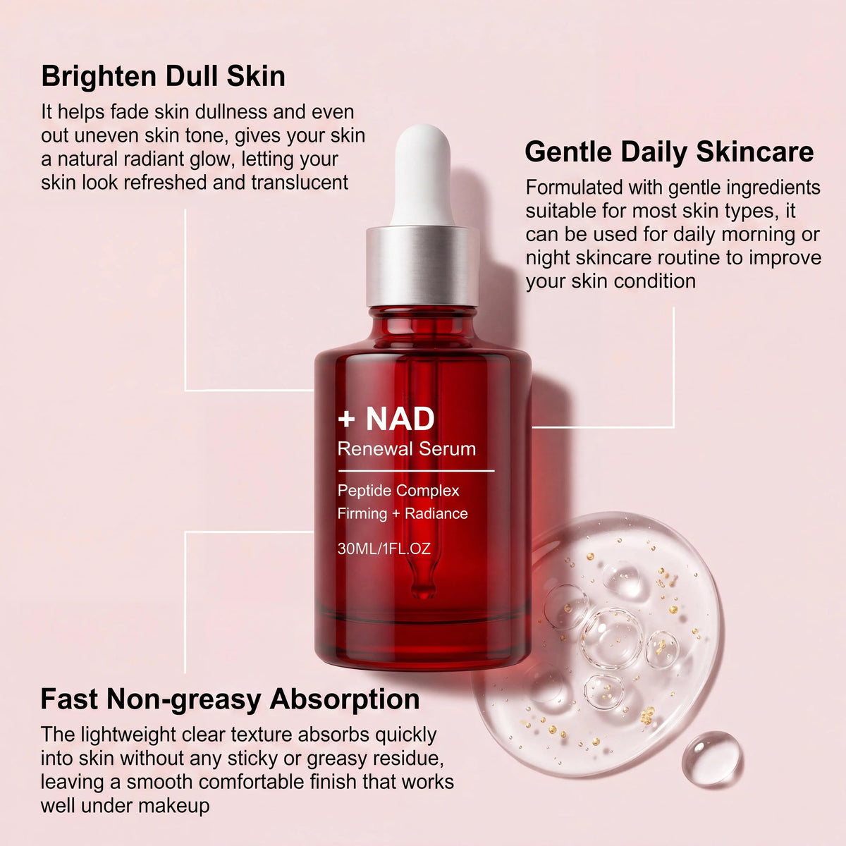 NAD Renewal Peptide Complex Face Serum