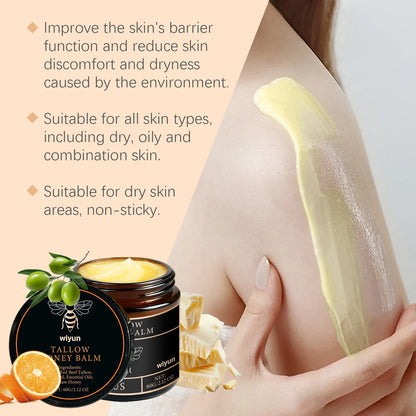 Whipped Beef Tallow Honey Balm Moisturizing Face Body Cream