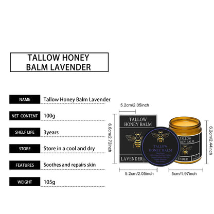 Whipped Beef Tallow Honey Balm Moisturizing Face Body Cream