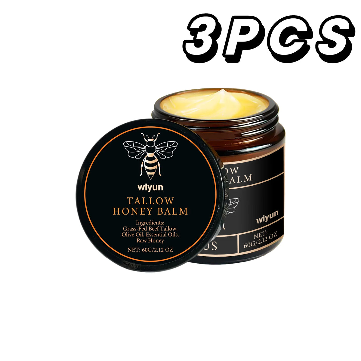 Whipped Beef Tallow Honey Balm Moisturizing Face Body Cream